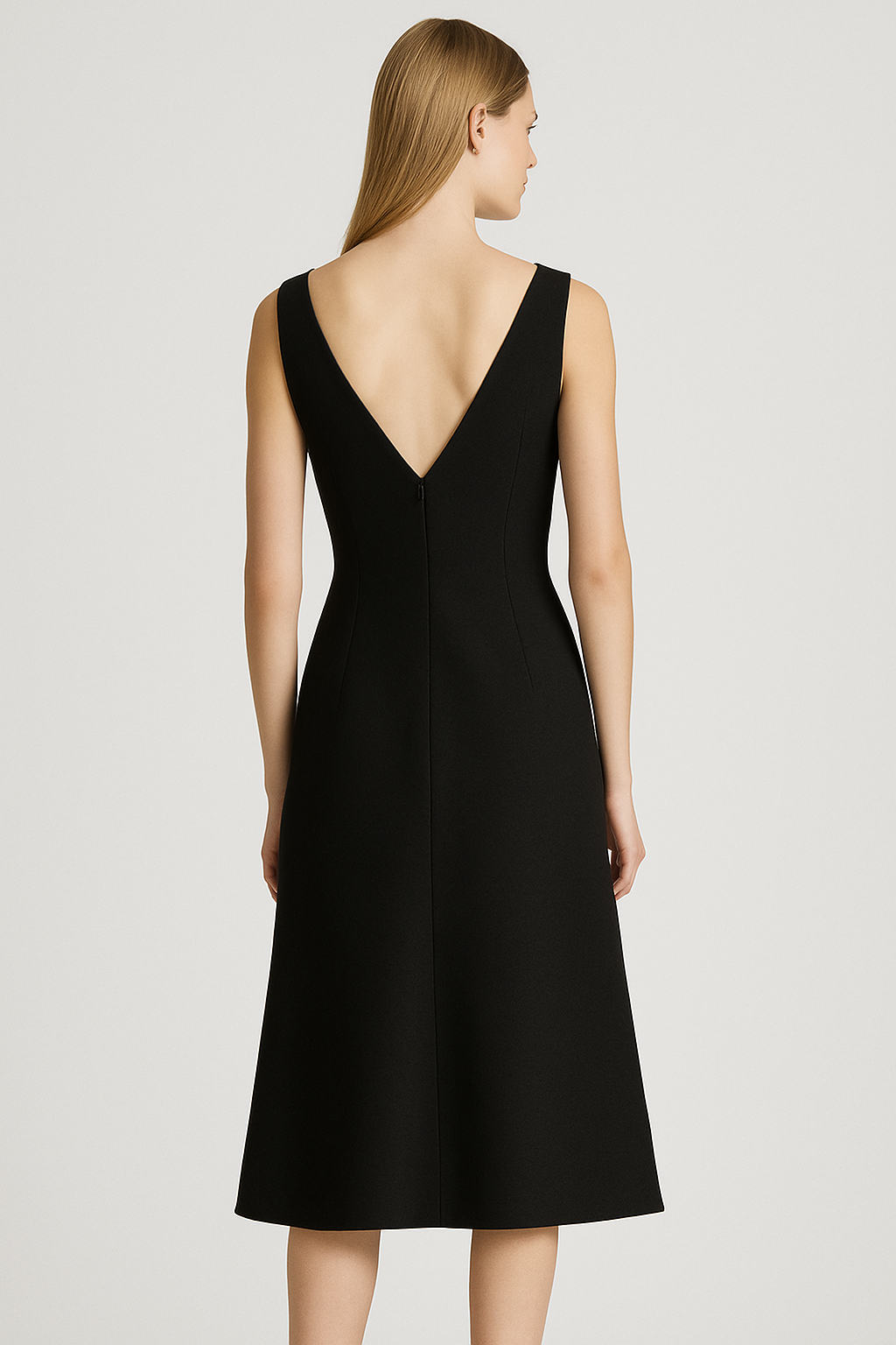 A donated designer dress being prepared for its next rental
